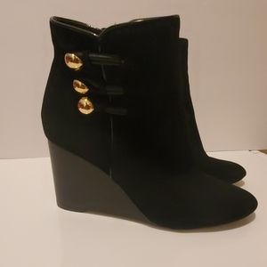 Kate Spade Black Suede Wedge 8M